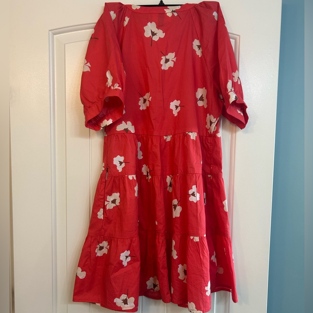 Pinkish red women’s floral dress sizeXS - Picture 2 of 4